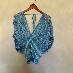 Free People Next Vacation Smocked Top NWT size M